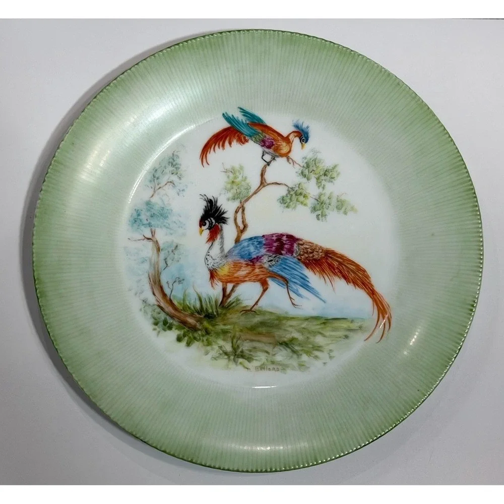 Bird Of Paradise Ascot Dinner Plate Vintage Fine Porcelain China Japan